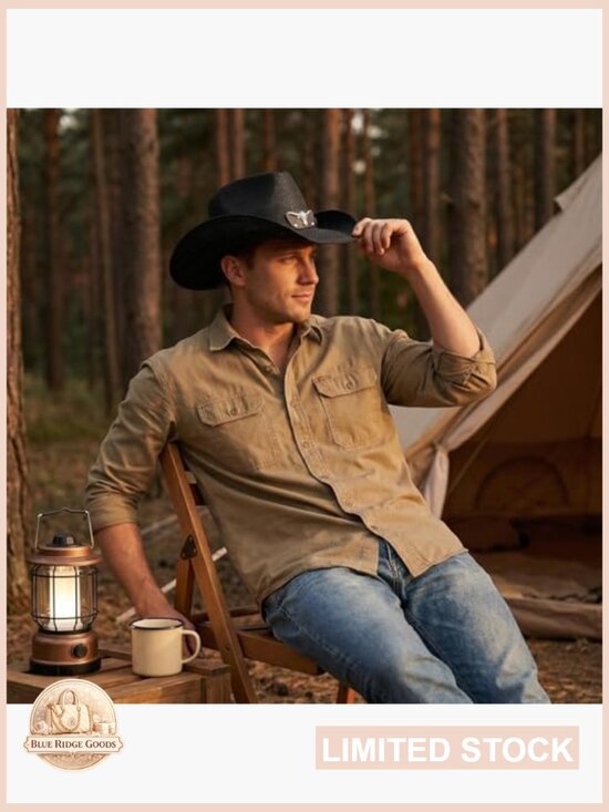 Straw Cowboy Hat with Metal Rivet Band Classic Western Wide Brim Two Sizes main image 6